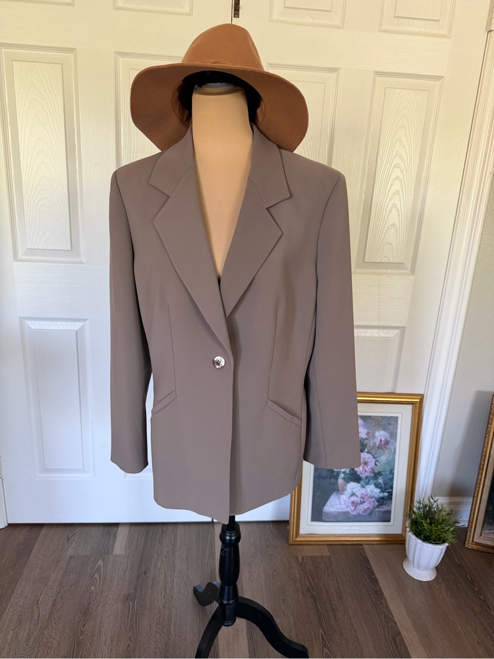 Vintage 90’s Taupe gray Blazer Jacket